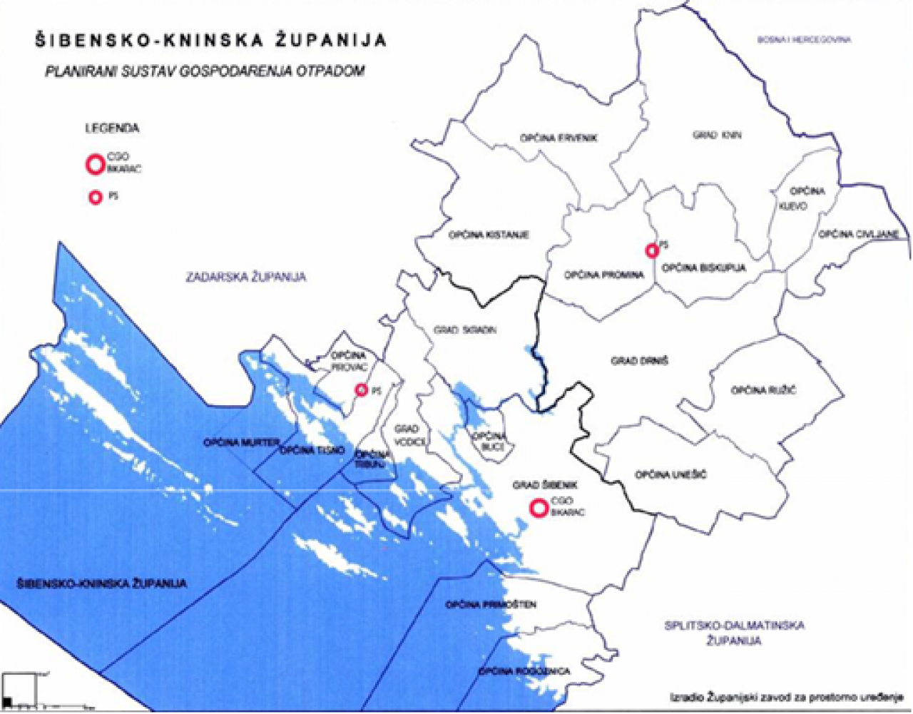 karta šibenske županije Osnovni podaci :: BIKARAC D.O.O. ŠIBENIK | CENTAR ZA GOSPODARENJE  karta šibenske županije